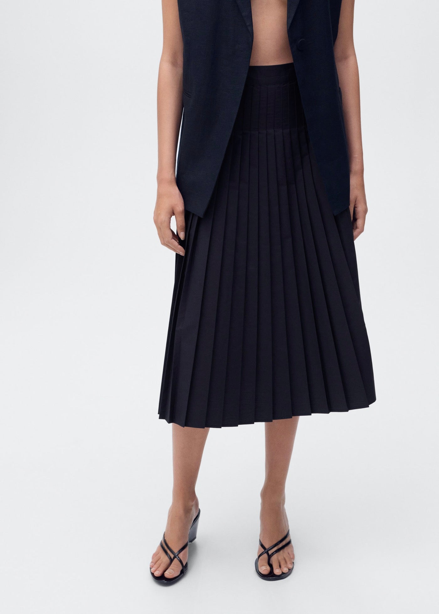 Jupe Midi Plissée