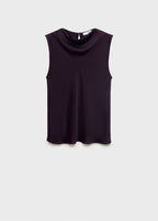 Blouse Satin Col Bénitier