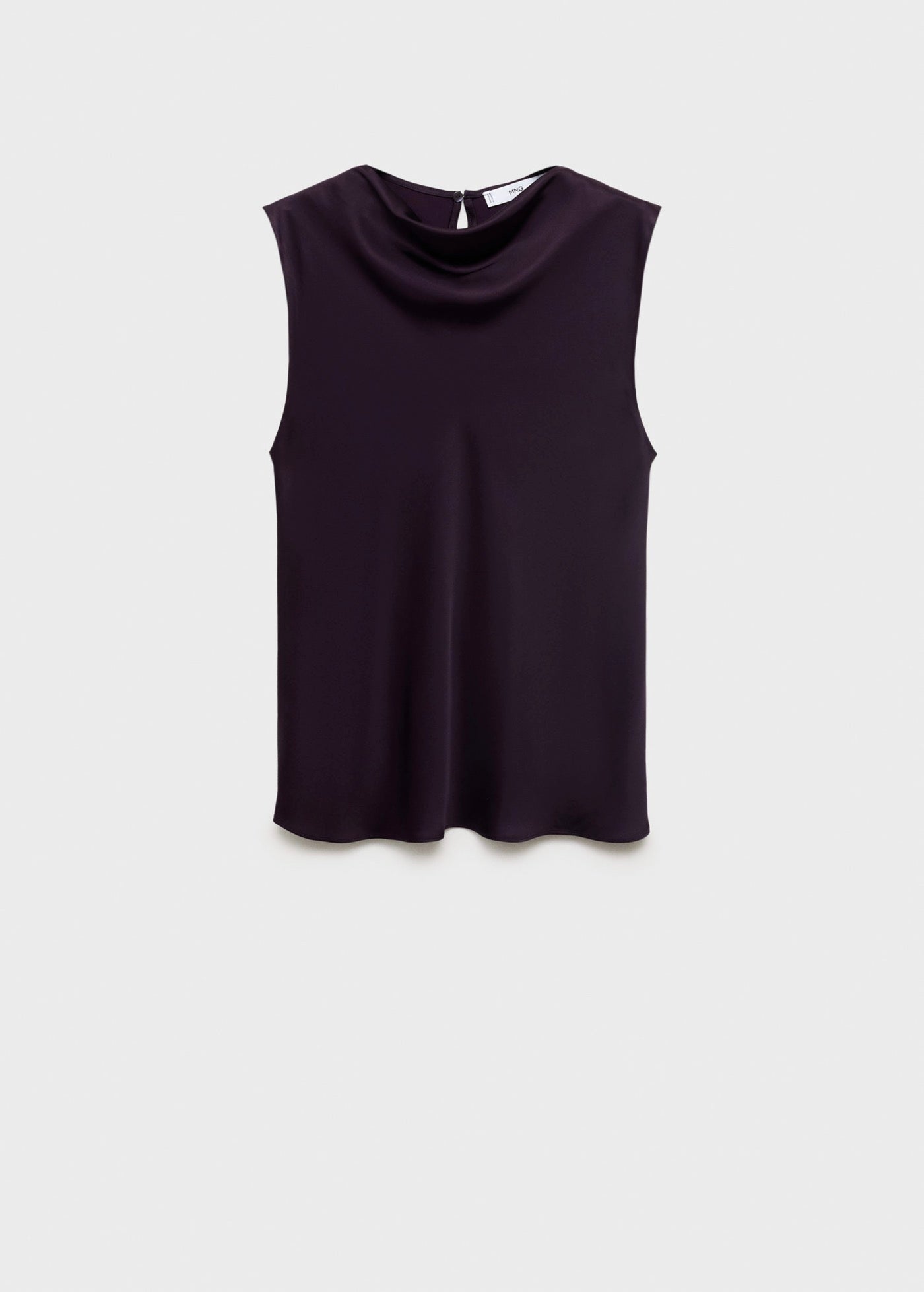 Blouse Satin Col Bénitier