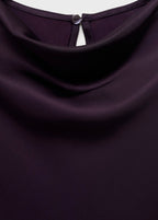 Blouse Satin Col Bénitier