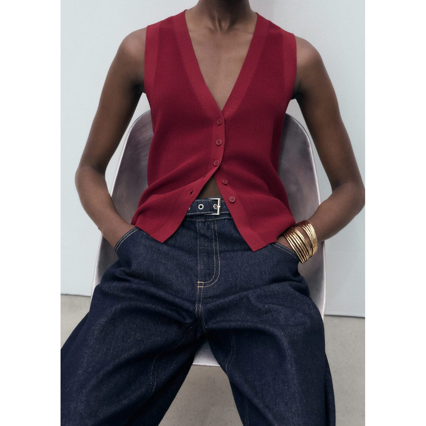 Gilet Maille Fine