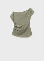 Blouse Modal Col Asymétrique