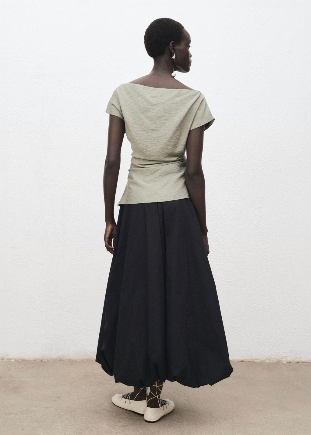 Blouse Modal Col Asymétrique