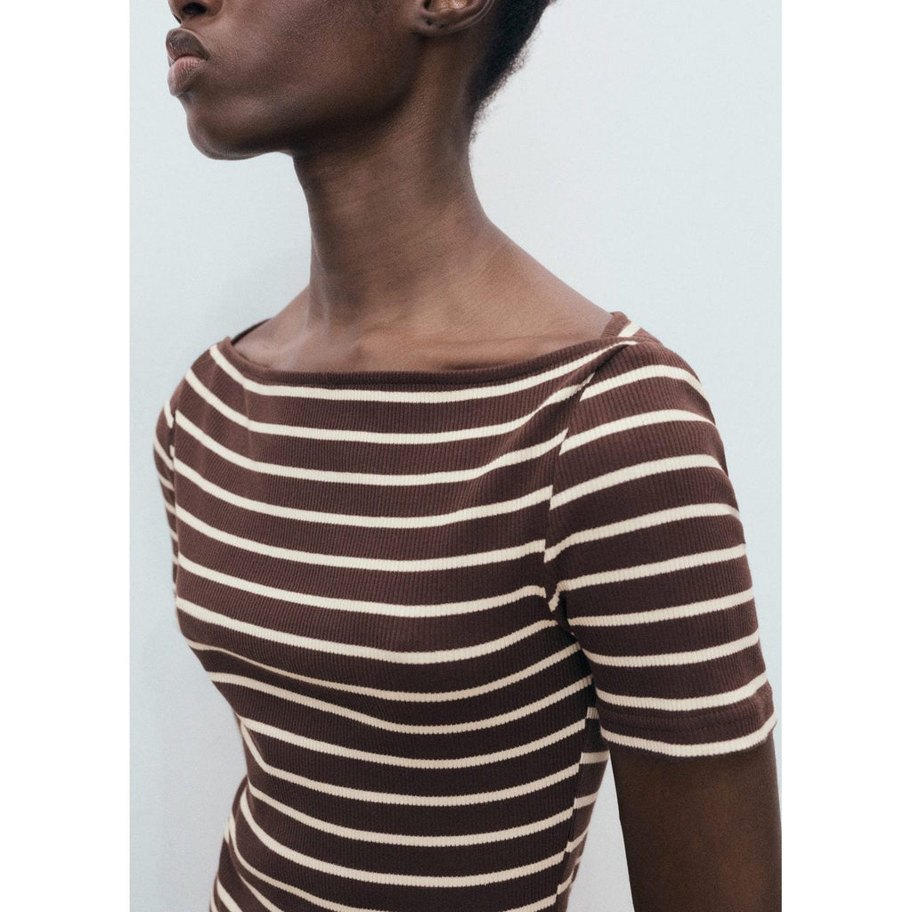 Robe À Rayures Bimatière