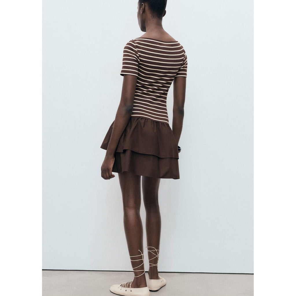 Robe À Rayures Bimatière