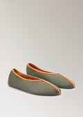 Ballerines En Satin Passepoil Contrasté