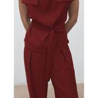 Chemisier Col Drapé Ceinture