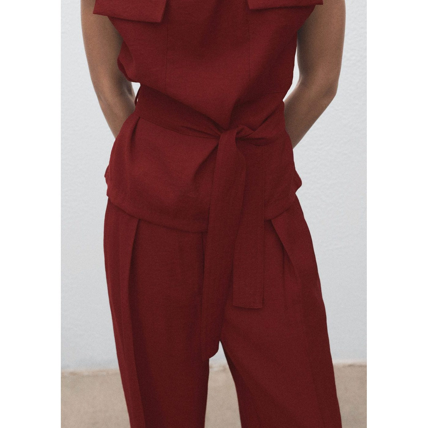 Chemisier Col Drapé Ceinture