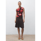 Top Asymétrique À Fleurs