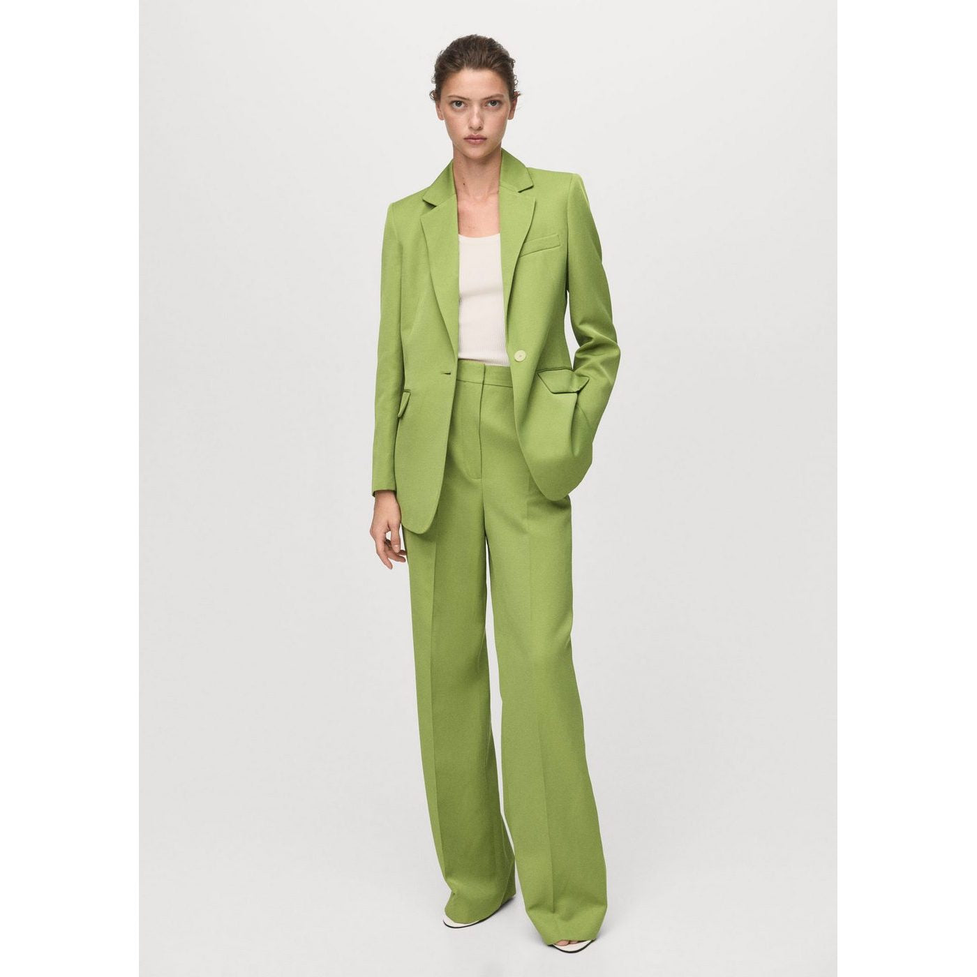 Blazer Costume Lin Mélangé