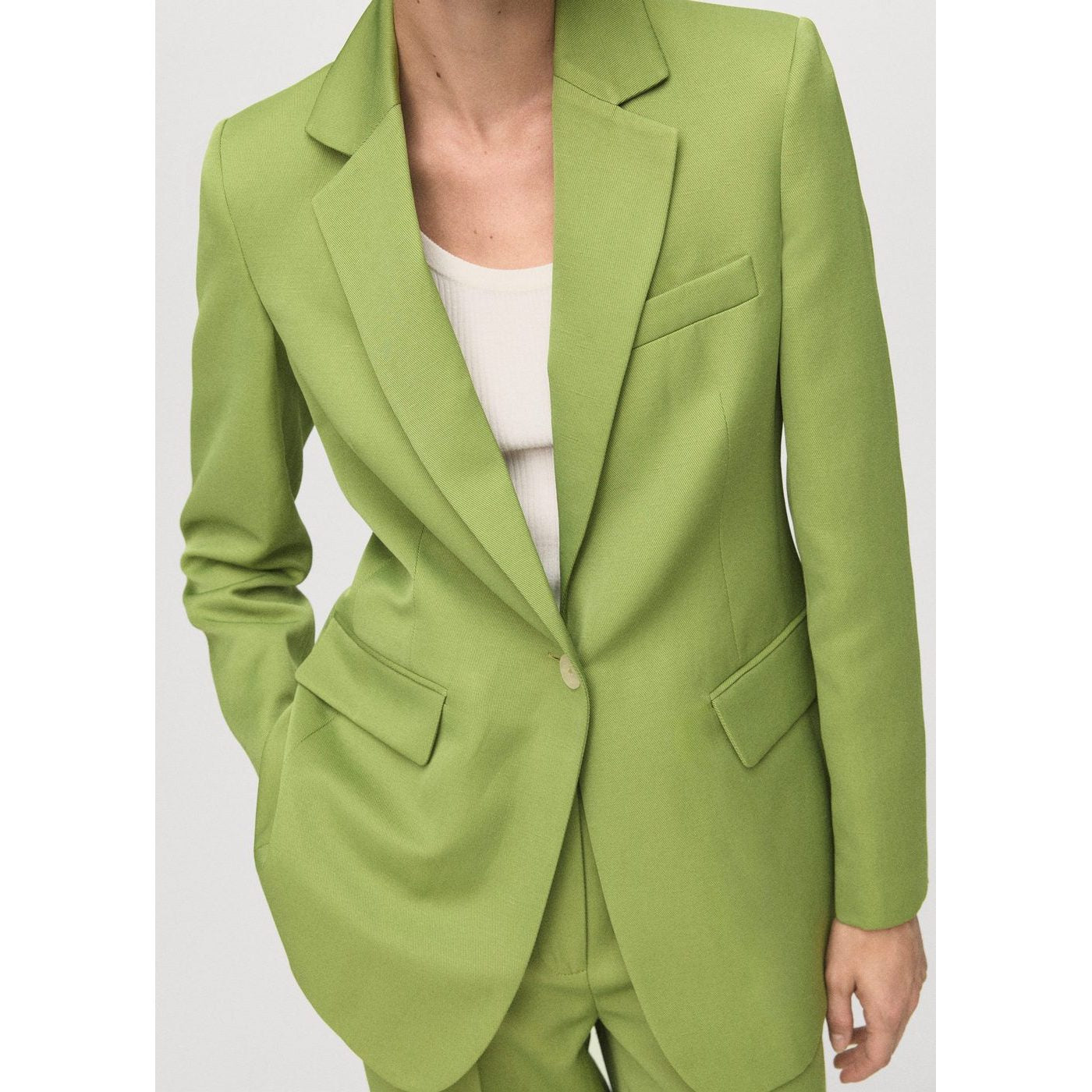 Blazer Costume Lin Mélangé