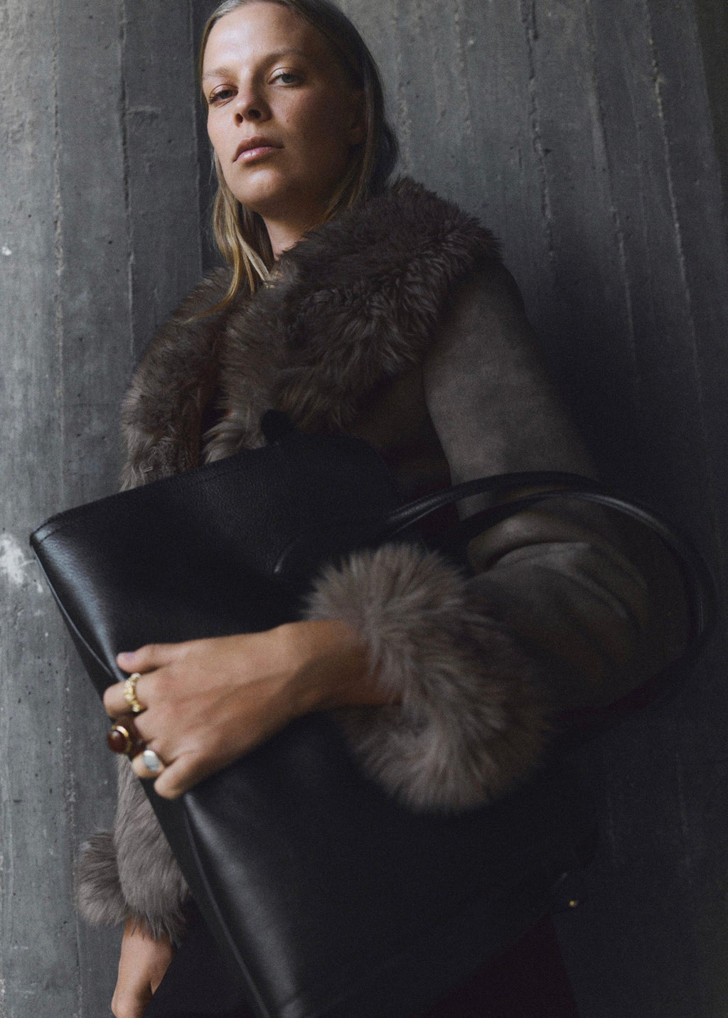 Sac Moyen Similicuir Effet Grainé