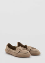 Mocassins Suède Détail En Forme De Masque