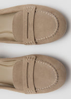 Mocassins Suède Détail En Forme De Masque