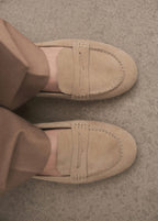 Mocassins Suède Détail En Forme De Masque