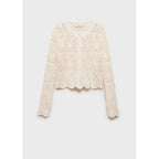 Cardigan Crochet Bas Festonné