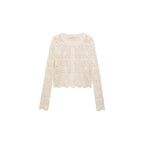 Cardigan Crochet Bas Festonné