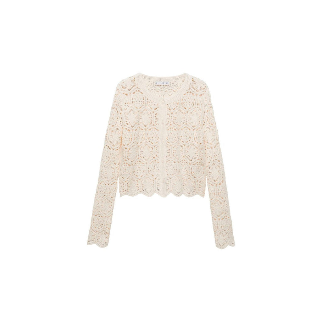 Cardigan Crochet Bas Festonné