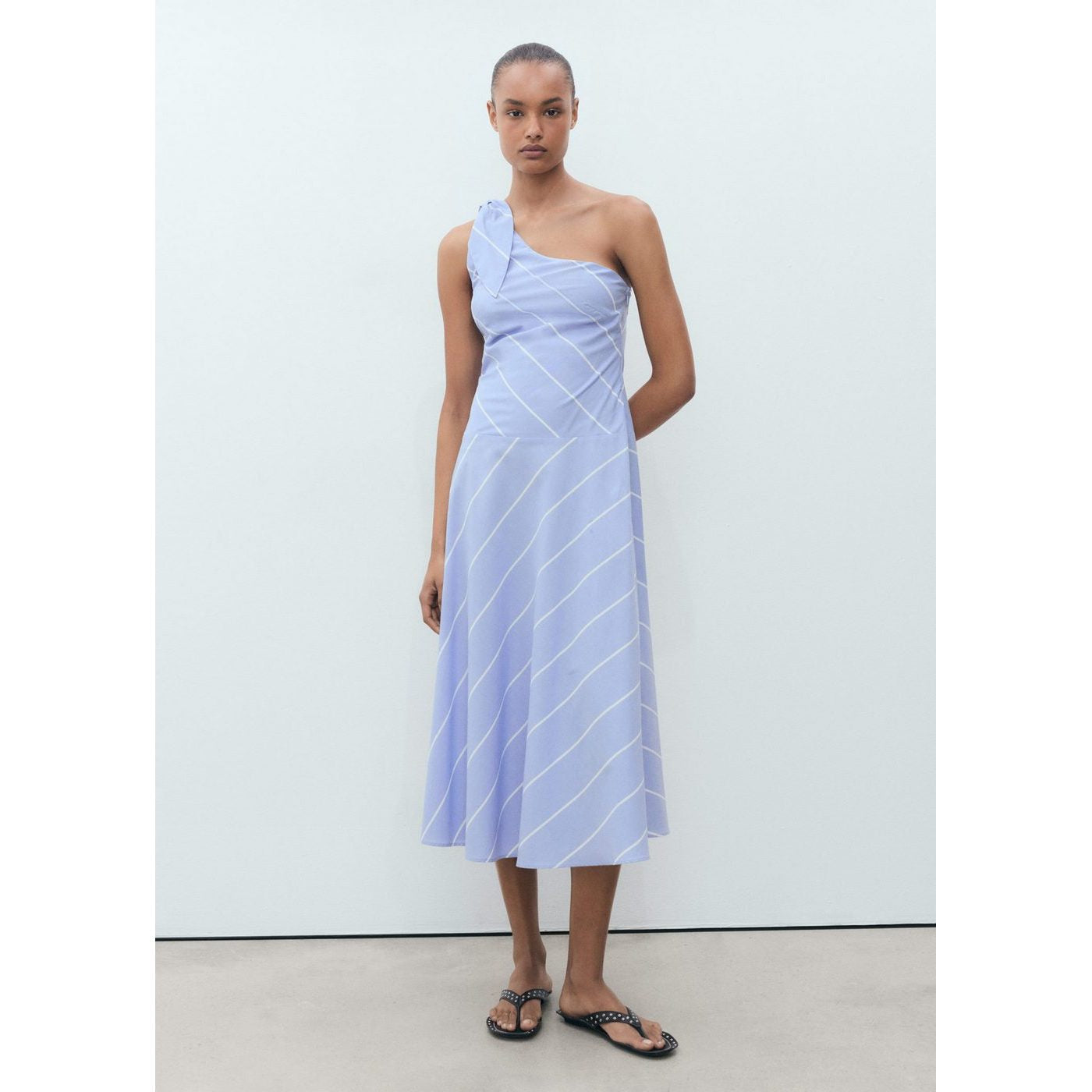 Robe Rayures Asymétrique