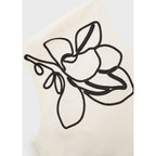 Top Asymétrique Brodé Fleurs