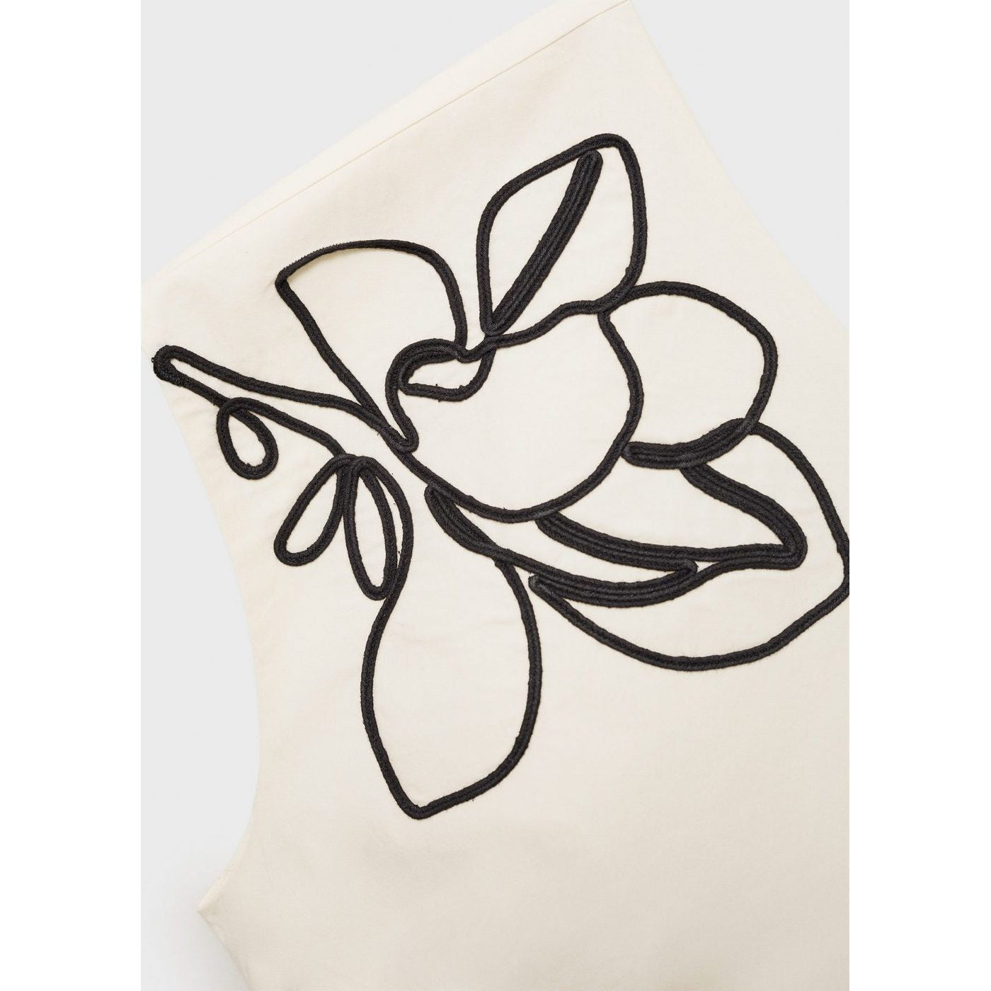 Top Asymétrique Brodé Fleurs