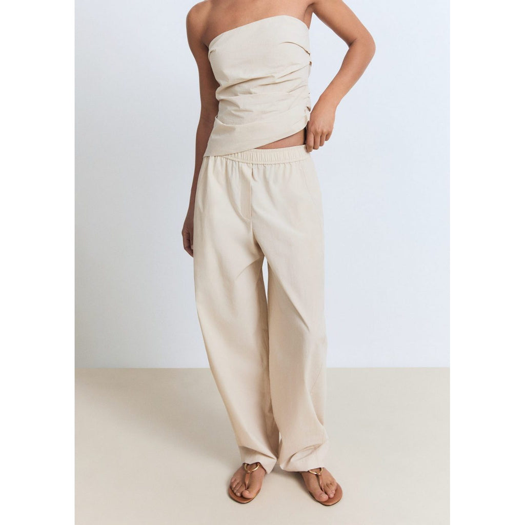 Pantalon Paperbag En Coton