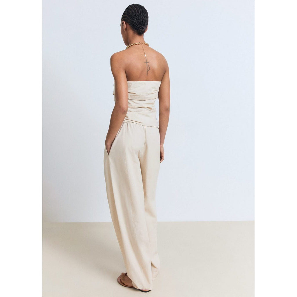 Pantalon Paperbag En Coton