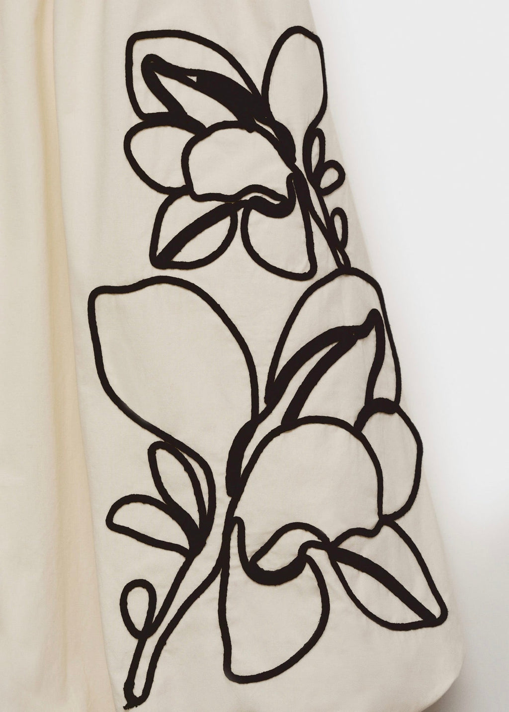 Robe Ballon Broderie À Fleurs