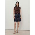Bermuda En Jean Taille Haute Rinse Wash
