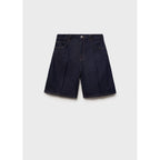 Bermuda En Jean Taille Haute Rinse Wash