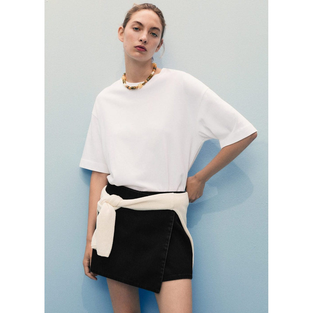Jupe Short En Jean Croisée