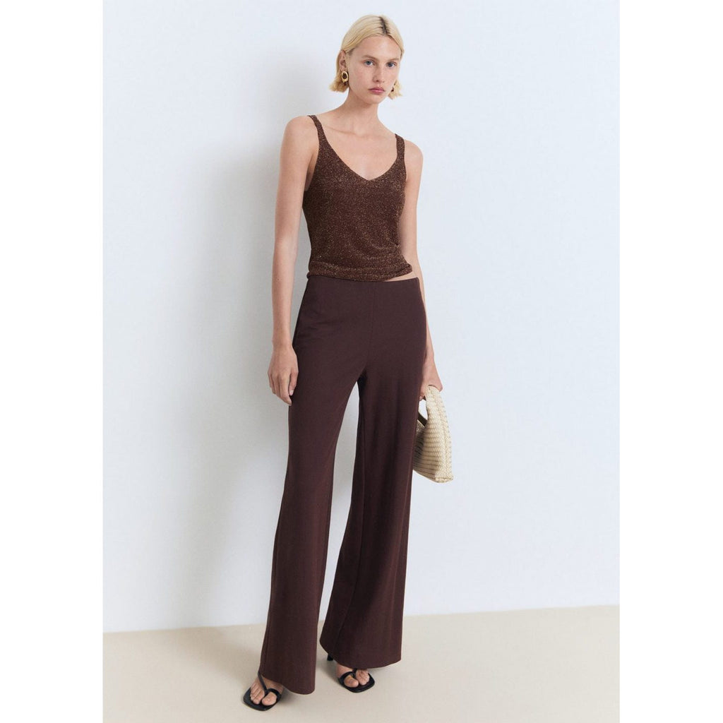 Top Maille Lurex Col En V