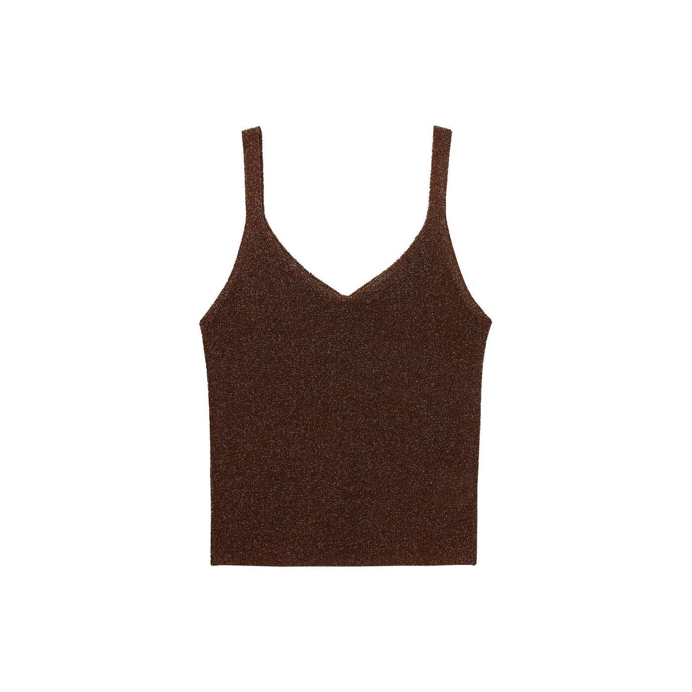 Top Maille Lurex Col En V