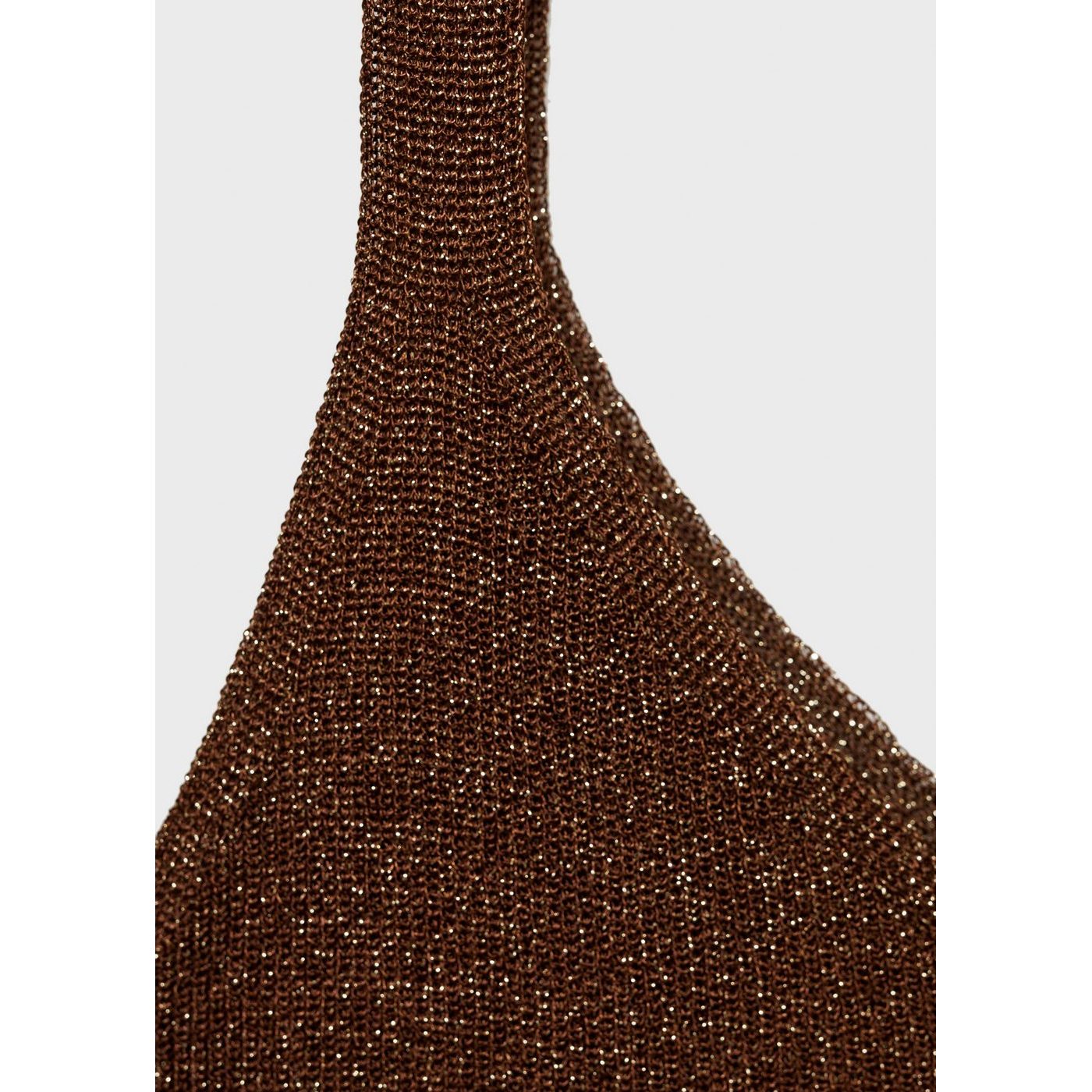 Top Maille Lurex Col En V