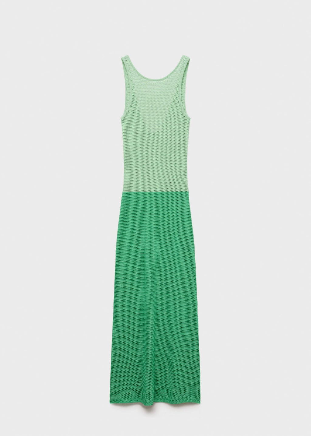 Robe Longue En Crochet Bicolore