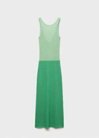 Robe Longue En Crochet Bicolore