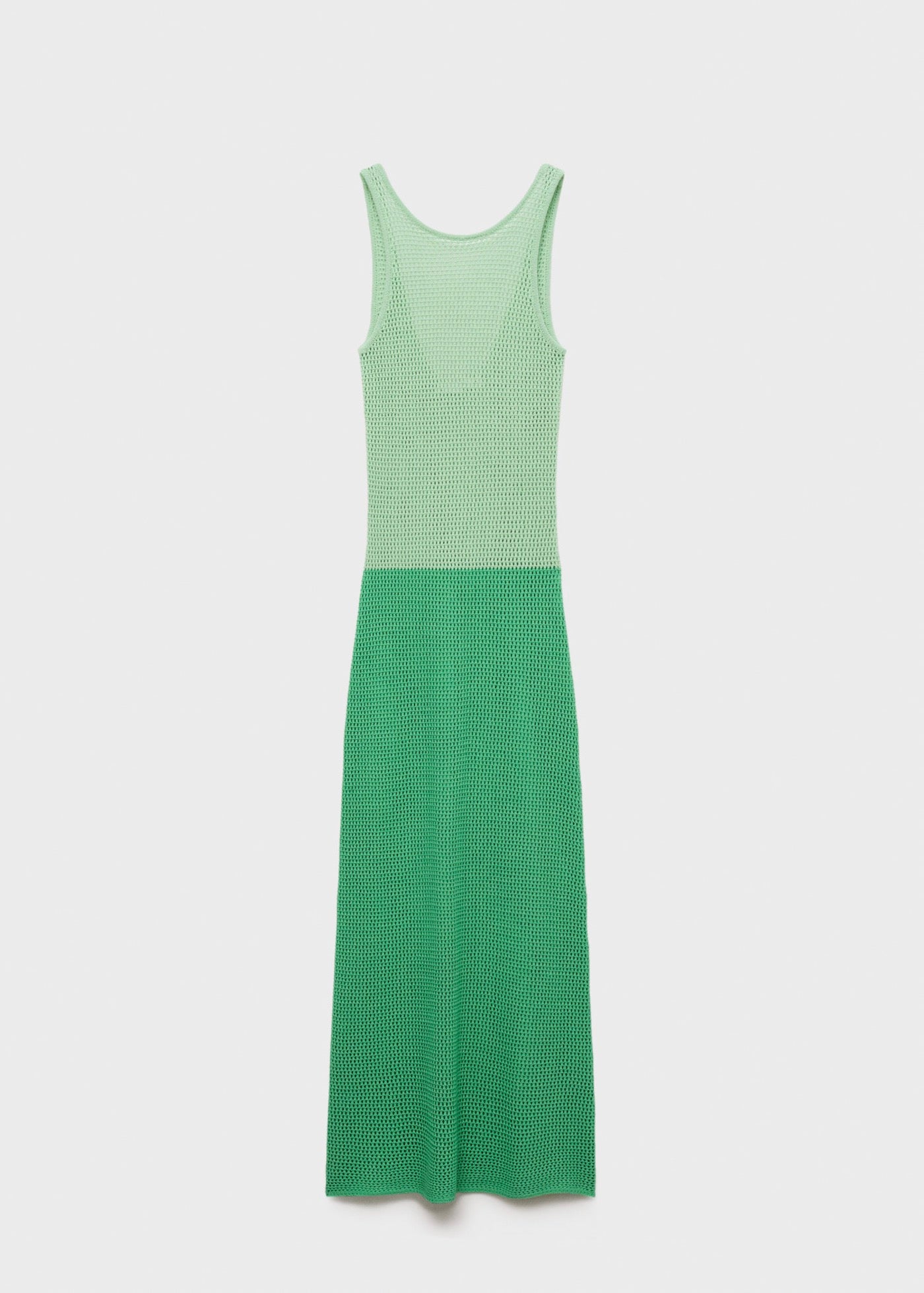 Robe Longue En Crochet Bicolore