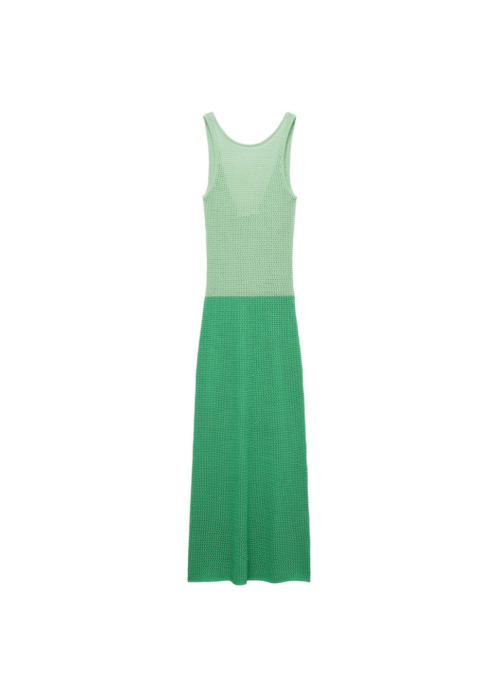 Robe Longue En Crochet Bicolore