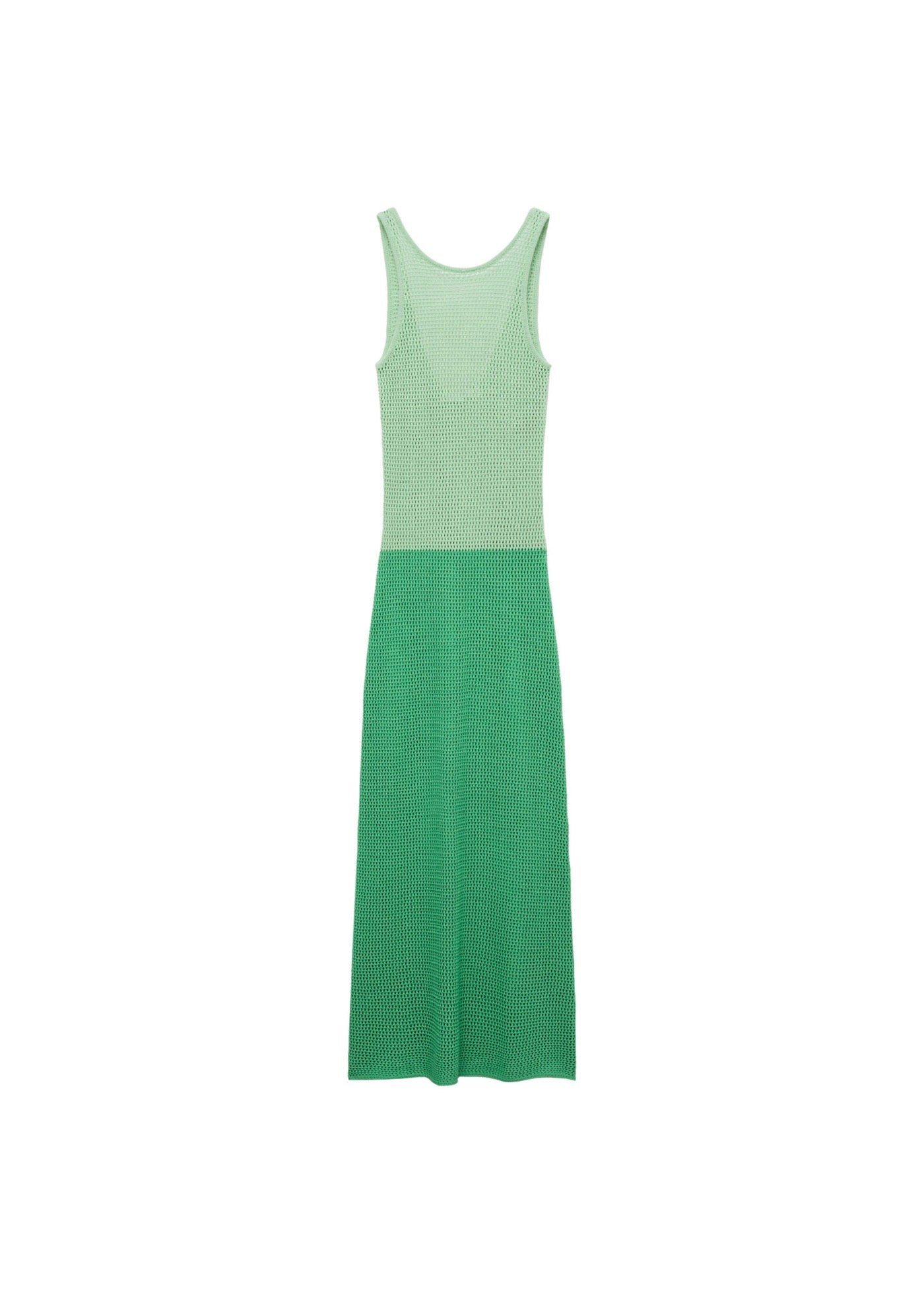 Robe Longue En Crochet Bicolore