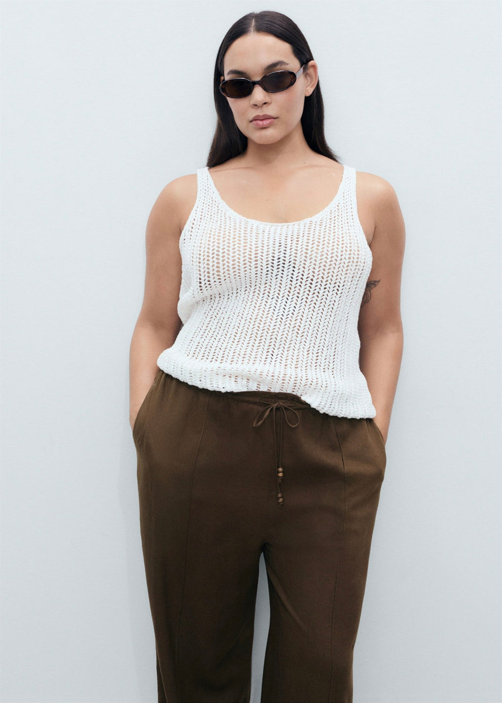 Pantalon Lin Taille Élastique