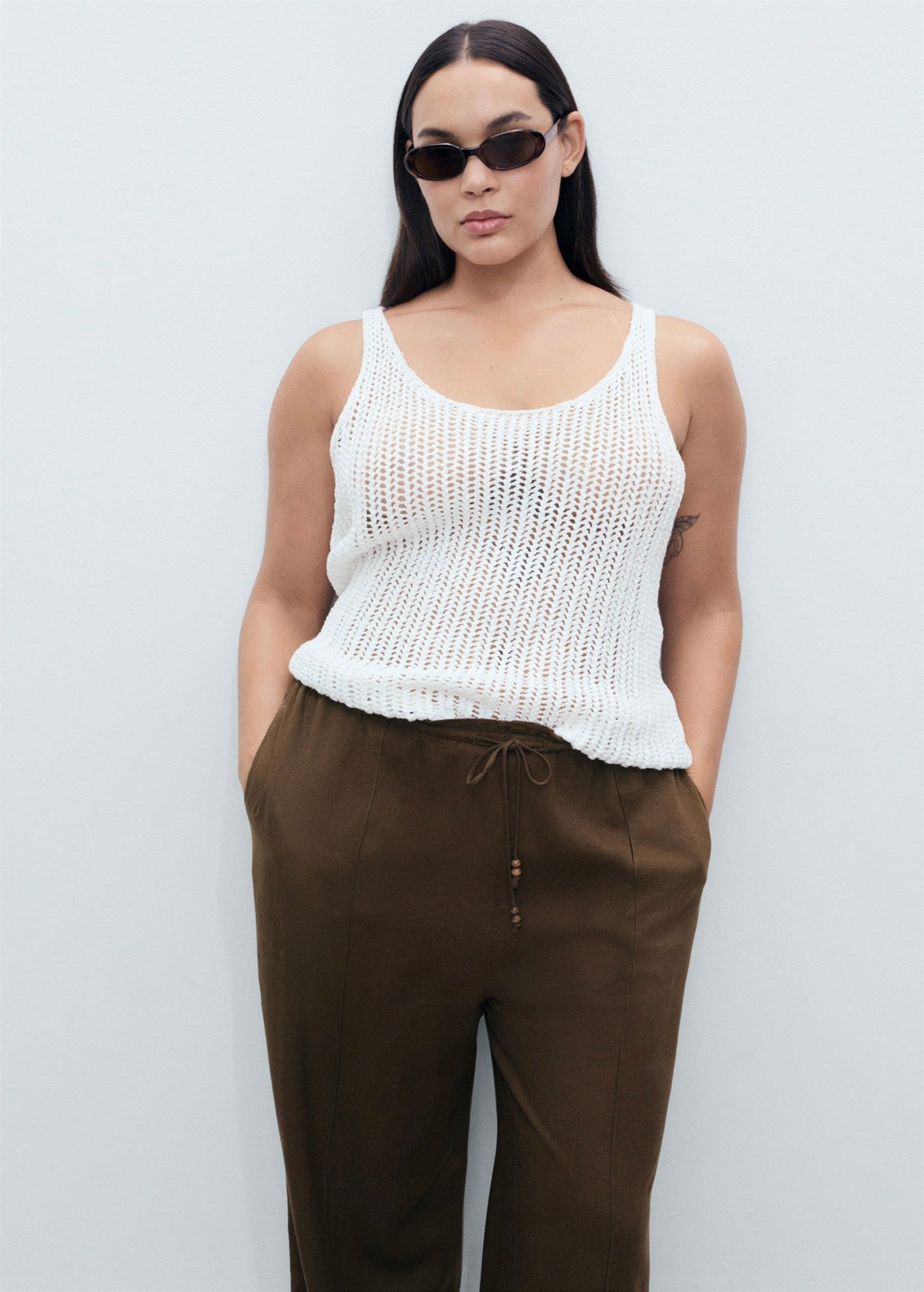 Pantalon Lin Taille Élastique