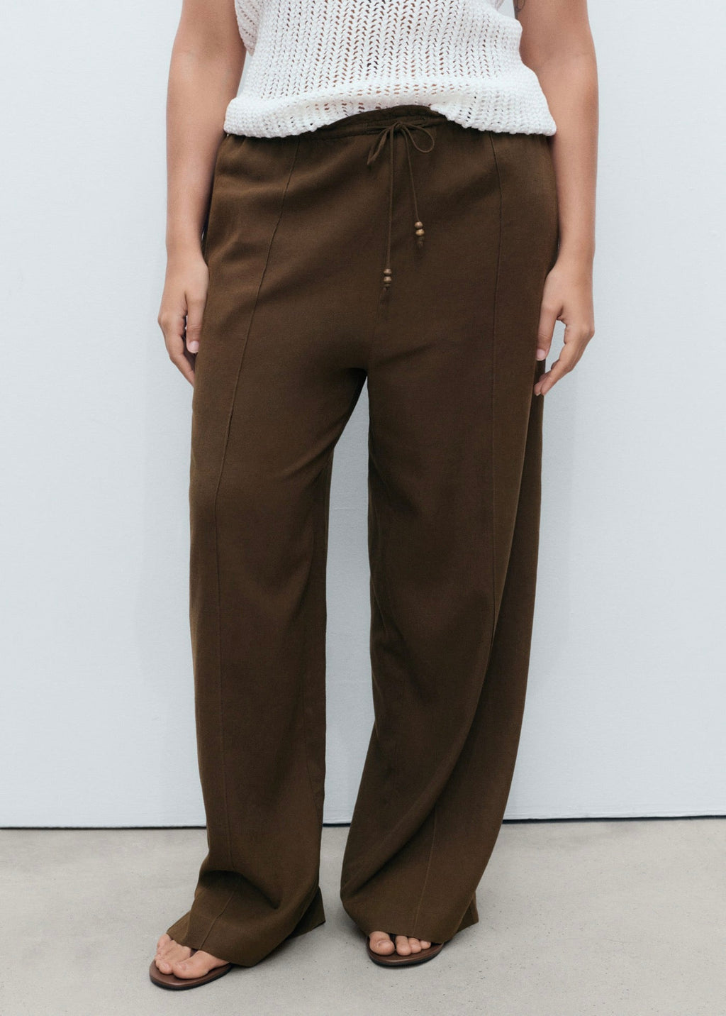 Pantalon Lin Taille Élastique