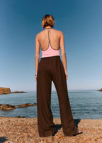 Pantalon Lin Taille Élastique