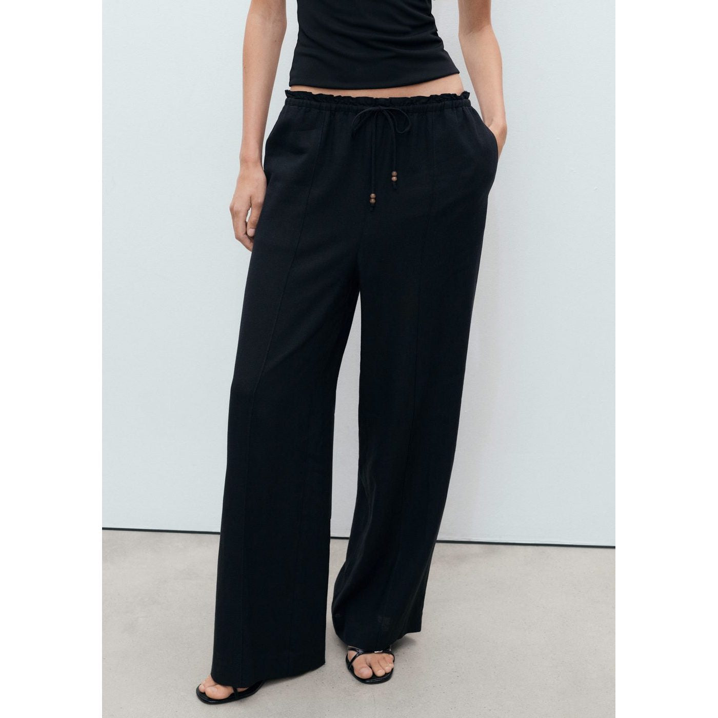 Pantalon Lin Taille Élastique