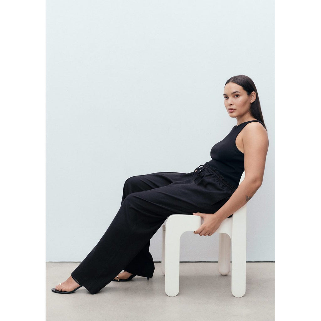Pantalon Lin Taille Élastique