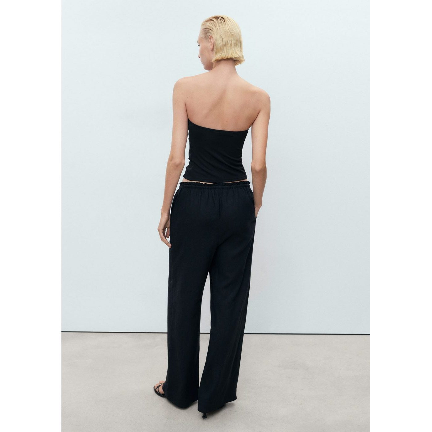 Pantalon Lin Taille Élastique