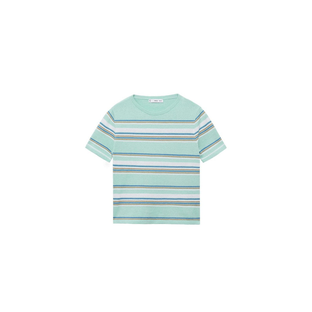 Pull À Manches Courtes À Rayures Combinées