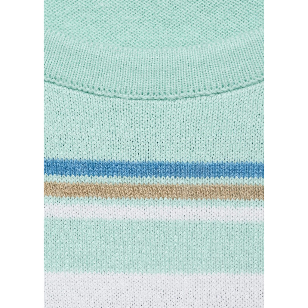 Pull À Manches Courtes À Rayures Combinées