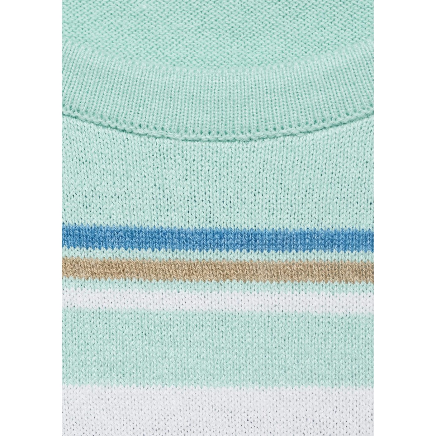 Pull À Manches Courtes À Rayures Combinées
