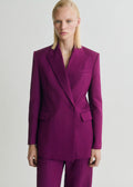 Blazer Costume Croisé Lin Mélangé